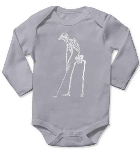 golf - skeleton golfer Long Sleeve Baby One-Piece
