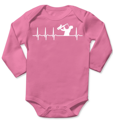 Heartbeat Saxophone Saxophonist Quote Gift Ideas Long Sleeve Baby One-Piece