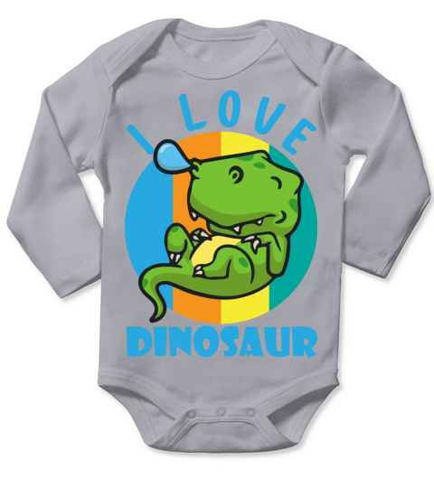 I love dinosaur Long Sleeve Baby One-Piece