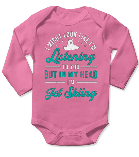 Jet Ski Listening To You Jet Skiing Water Sports Long Sleeve Baby One-Piece