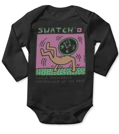 Keith Haring swatch world breakdance championship at the roxy Long Sleeve Baby One-Piece