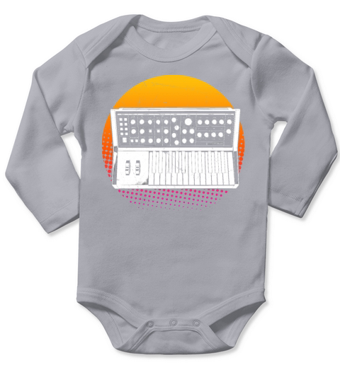 Modular Synthesizer Retro Music Producer Analog Long Sleeve Baby One-Piece