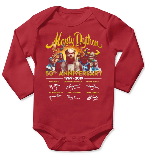 Monty Python 50th Anniversary 1969 2019 signatures Long Sleeve Baby One-Piece