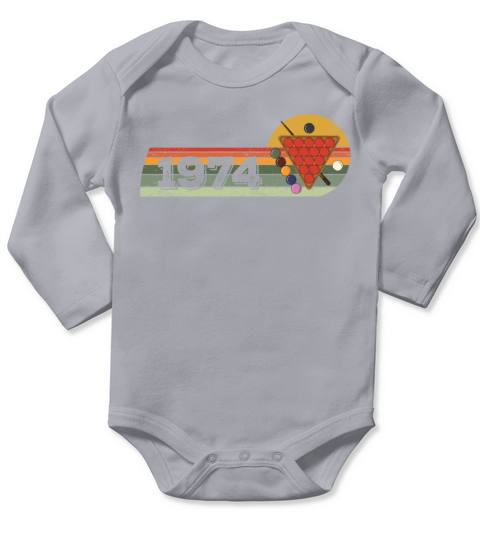 Snooker Snooker-game Vintage born 1974 Birthday Long Sleeve Baby One-Piece