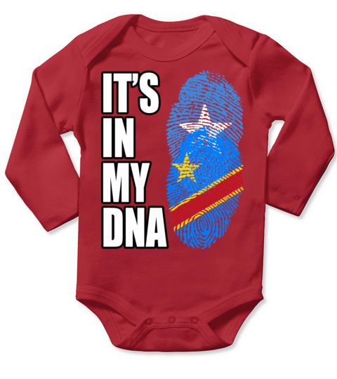 Somali And Congolese Vintage Heritage DNA Flag Long Sleeve Baby One-Piece