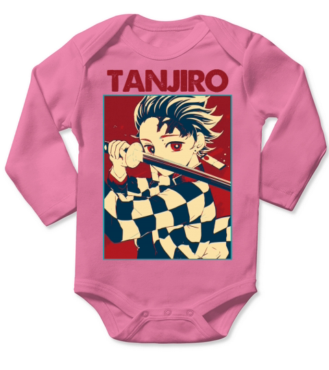 Tanjiro Demon Slayer Kimetsu No Yaiba  Anime - Baby Onesie Long Sleeve Baby One-Piece