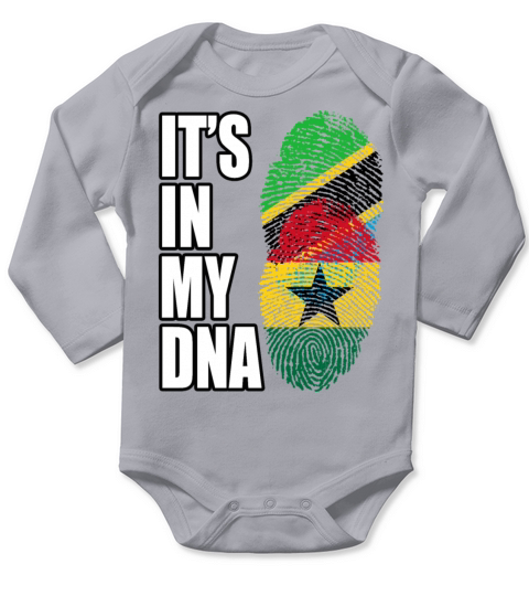 Tanzanian And Ghanaian Vintage Heritage DNA Flag Long Sleeve Baby One-Piece