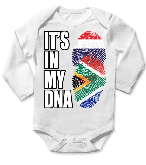 Thai And South African Vintage Heritage DNA Flag Long Sleeve Baby One-Piece