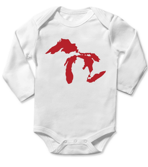 The Great Lakes Long Sleeve Baby One-Piece