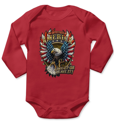 The united states of america love it or leave it shirt Long Sleeve Baby One-Piece