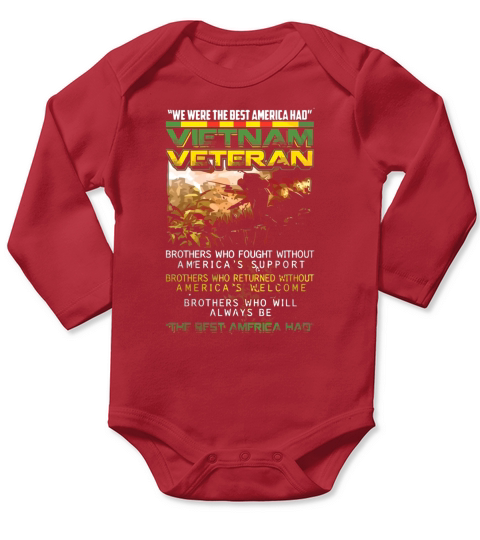Vietnam Veteran T Shirt Long Sleeve Baby One-Piece