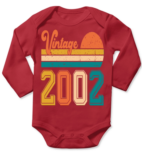 Vintage 2002 birthday gift Long Sleeve Baby One-Piece