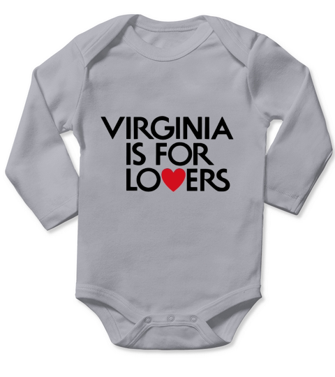 Virginia Is For Lovers Long Sleeve Baby One-Piece