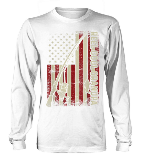 Awesome Reel Cool Grandpa American Flag Fishing Christmas shirt Long sleeved Unisex