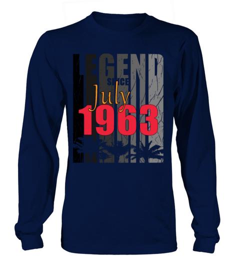 Birth Month July 1963 Vintage Long sleeved Unisex