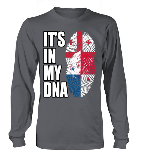 Georgian And Panamanian Mix Heritage DNA Flag Long sleeved Unisex
