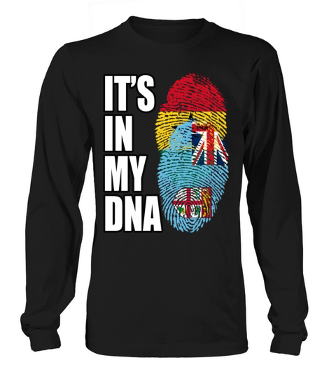 Ghanaian And Fijian Mix Heritage DNA Flag Long sleeved Unisex