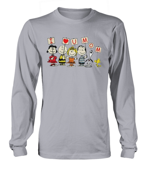 Snoopy Charlie I love you mom - Baby Onesie Long sleeved Unisex