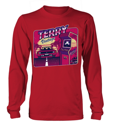 Terry Funny Personalized Vintage Gamer 80s 90s Long sleeved Unisex