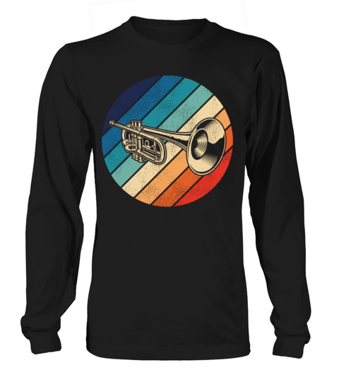 Trumpet Player Retro Vintage Long sleeved Unisex