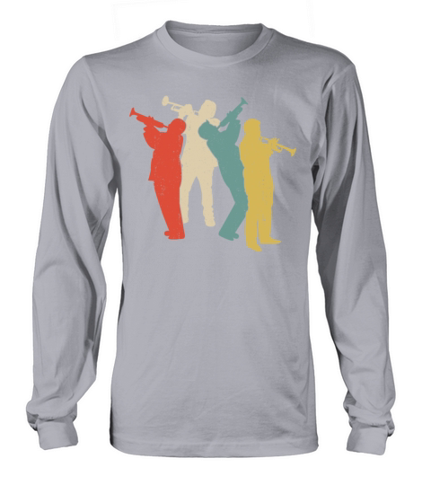 Trumpet Player Retro Vintage Long sleeved Unisex