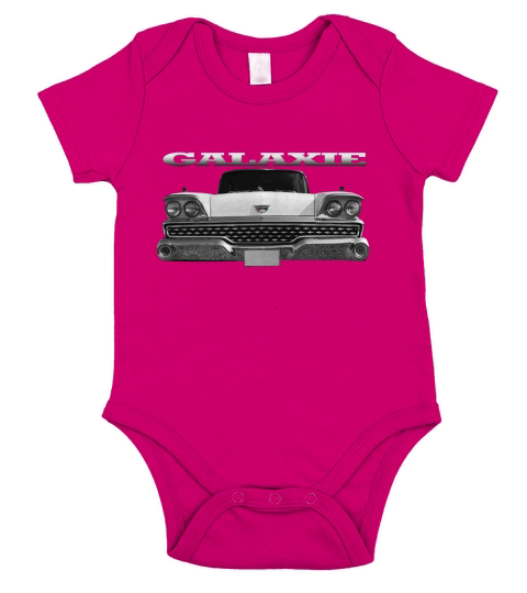 1959 Ford Galaxie Front White Short Sleeve Baby One-Piece