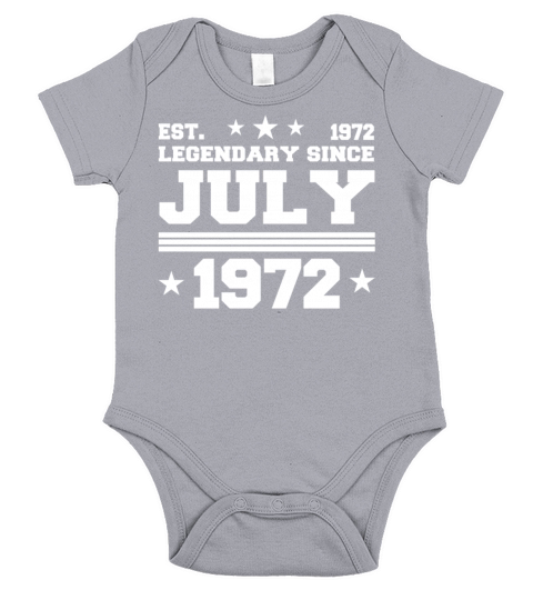50th birthday July vintage 1972 gift idea Short Sleeve Baby One-Piece