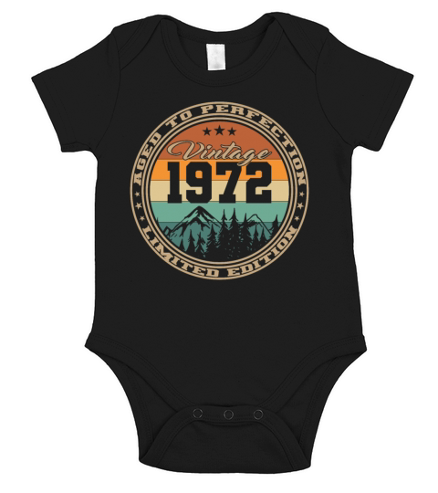 50th birthday vintage 1972 aged to perfection Short Sleeve Baby One-Piece
