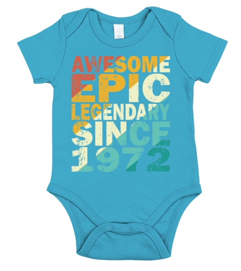 50th birthday vintage 1972 legendary since 1972 Short Sleeve Baby One-Piece