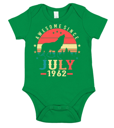 60 Years In July 1962 Short Sleeve Baby One-Piece