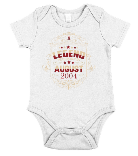 A legend was born in August 2004 Short Sleeve Baby One-Piece