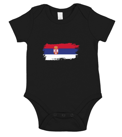 Abstract Flag Of Serbia Short Sleeve Baby One-Piece