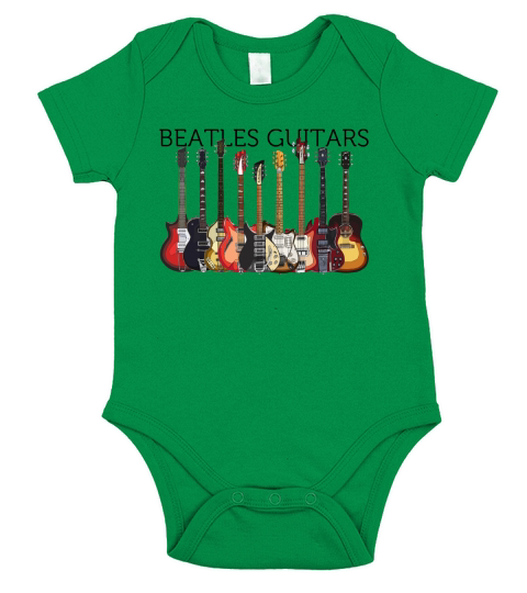 Beatles Guitars Short Sleeve Baby One-Piece
