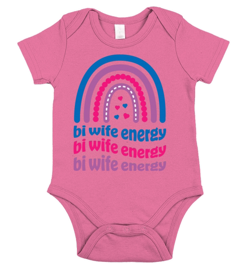Bi Wife Energy Gay Pride Lesbian LGBT Cute Short Sleeve Baby One-Piece