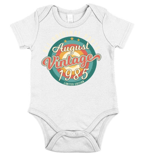 Born August 1985 Short Sleeve Baby One-Piece