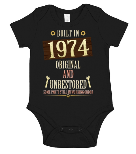 Built In The 1974 Original And Unrestored Short Sleeve Baby One-Piece