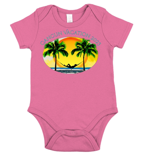 Cancun Vacation 2023 Beach Summer Vacation Short Sleeve Baby One-Piece