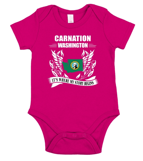 Carnation Washington Its where my story begins Short Sleeve Baby One-Piece