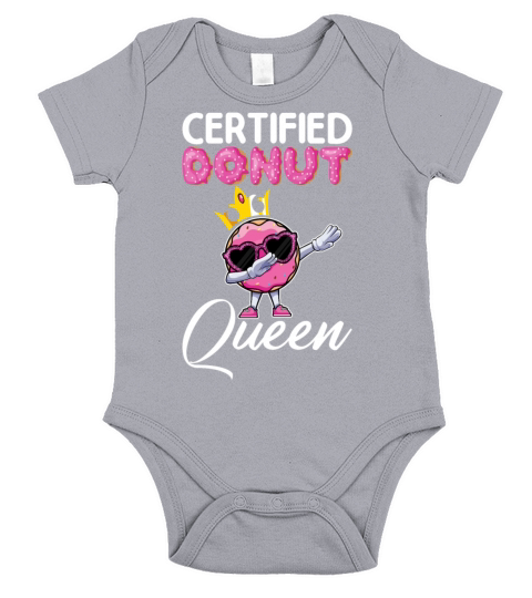Certified Donut Queen - Funny Dab Dance Style Short Sleeve Baby One-Piece