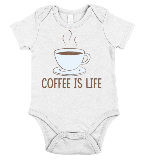 Coffee Life Gift T Shirt Short Sleeve Baby One-Piece