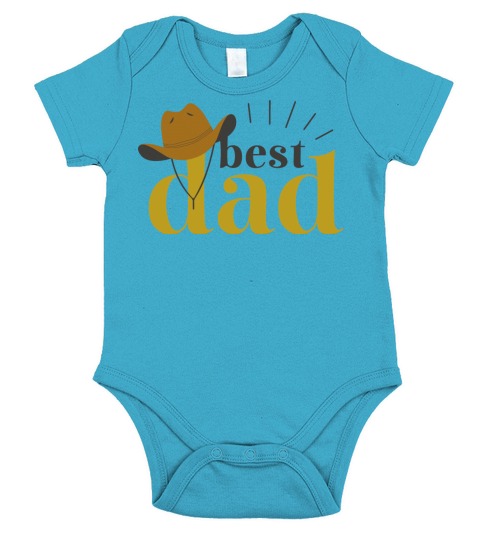 Cowboy hay best dad quote Short Sleeve Baby One-Piece