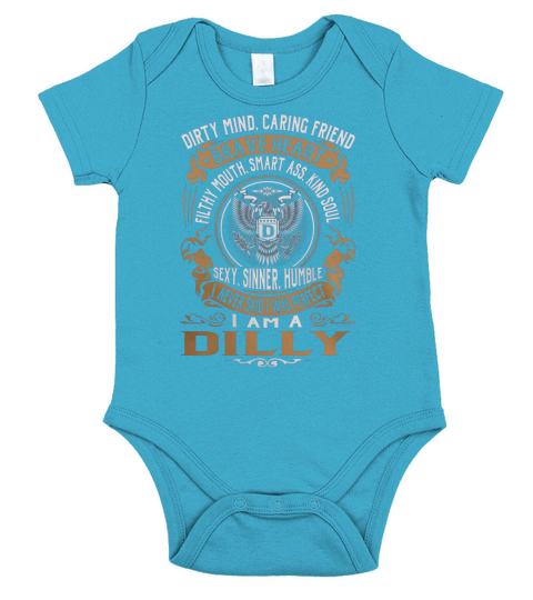DILLY Last Name, Surname Tshirt Short Sleeve Baby One-Piece