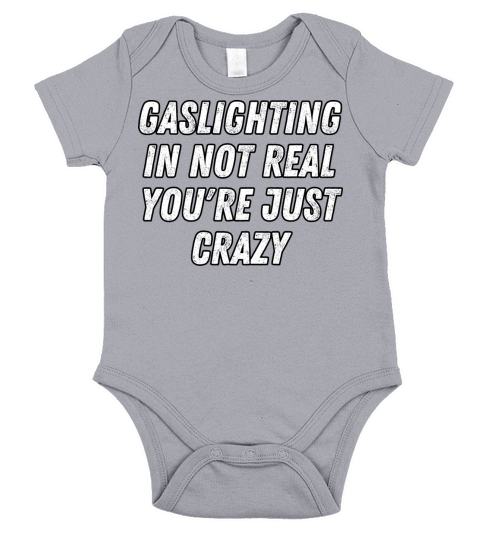 Distressed Gaslighting In Not Real Short Sleeve Baby One-Piece