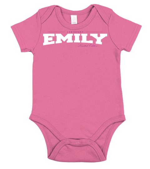 Emily Name Limited Edition Funny Retro Vintage 80s Short Sleeve Baby One-Piece