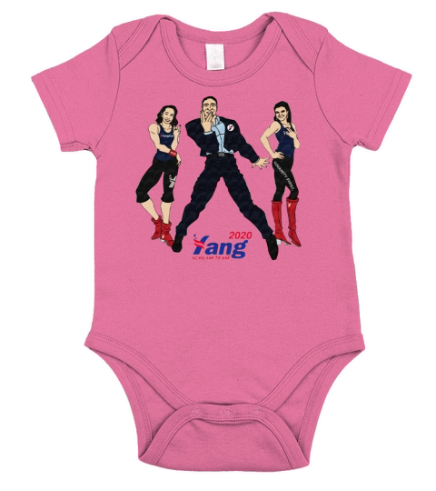 Endorse Andrew Yang Scream Team 2020 Tee Shirt Short Sleeve Baby One-Piece