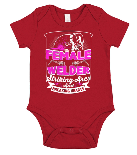 Female Welder Striking Arcs And Breaking Hearts Short Sleeve Baby One-Piece