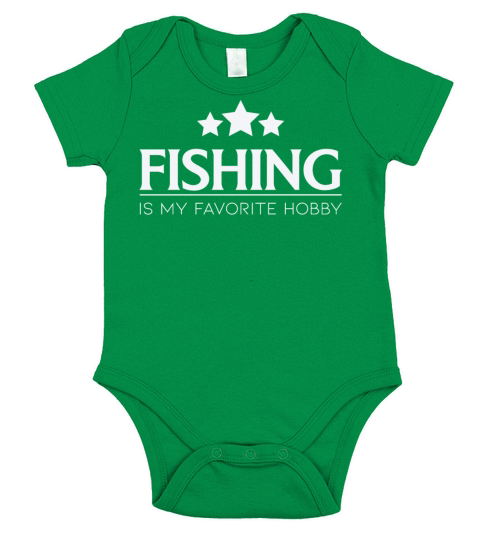 Fishing Is My Favorite Hobby Fishing Quote Short Sleeve Baby One-Piece