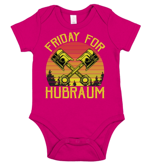 Friday For Hubraum Vintage Sunset Car Lovers Short Sleeve Baby One-Piece