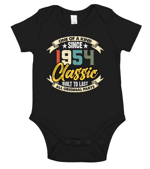 Funny Birthday Born in 1954 Limited Edition Short Sleeve Baby One-Piece