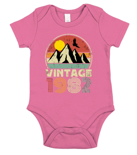 Funny Birthday Born in 1982 Limited Edition Short Sleeve Baby One-Piece